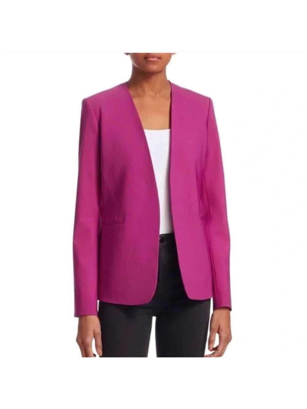Theory  Isita Blazer Jacket Wild Fuchsia Color (small flaw)